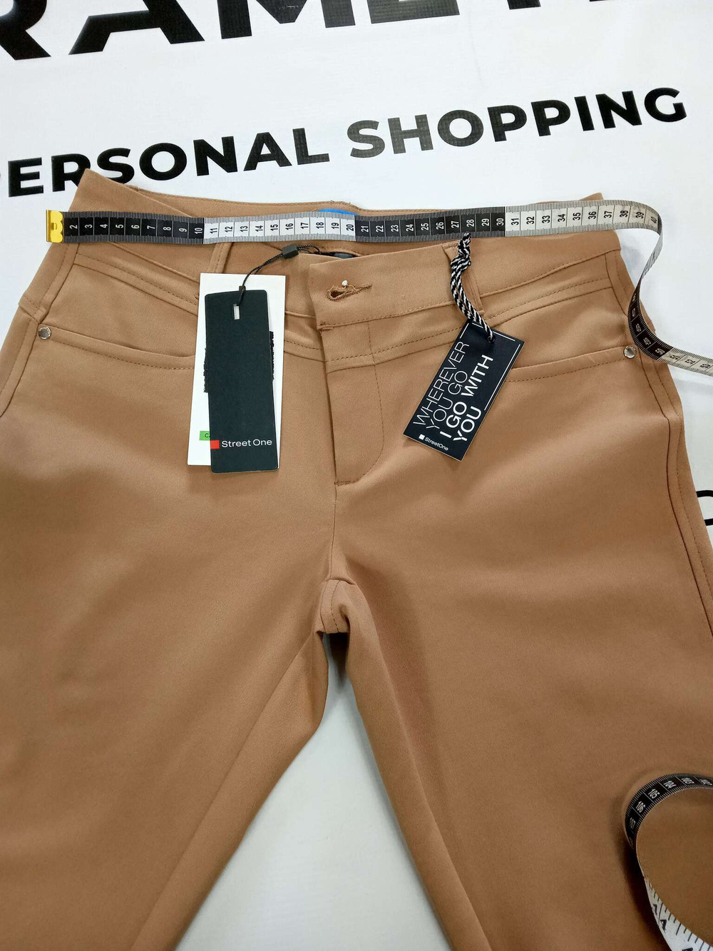 Брюки-стрейч casual fit, Street One.Цвет песочный. Размер 36/30 - 42/44 русский.