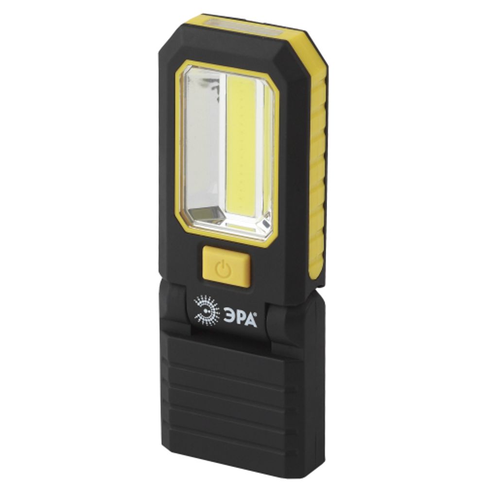 Светодиодный фонарь ЭРА Рабочие Практик RB-704 ручной на батарейках 2 магнита крючок сгибающийся корпус | Рабочие  фонари