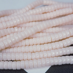 Бусины шайбы, рондель, розовый, лэмпворк, стекло, р-р 6мм, цена за набор 10 шт