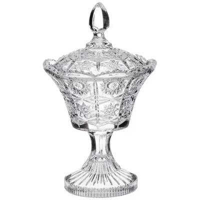 Конфетница на ножке muza crystal 12*12*20 см.