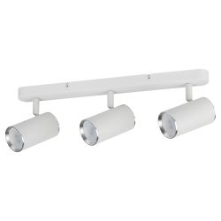 Светильник настенно-потолочный спот ЭРА OL35-3 WH MR16 GU10 IP20 белый хром | Накладные светильники