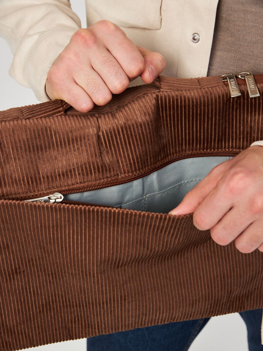 Чехол для ноутбука 13,3" и 14" (Рубчик коричневый)