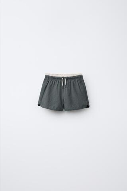ZARA ПЛАВКИ С РЕЛЬЕФНЫМ УЗОРОМ, ЗЕЛЕНЫЙ
