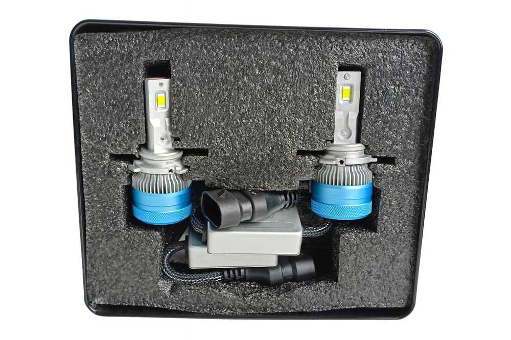 Светодиодная автолампа головного света Aozoom KLH-02/9006 с вент-ром, 6500К, без помех на радио