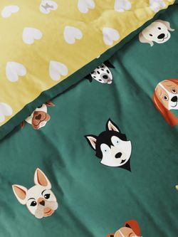 Пододеяльник перкаль Сказка "Dogs /Жизель" 1,5-спальный на молнии 145x215 см