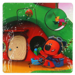 Игрушка деревянная вкладыш "Домик путешественника" коробка (Буратино)