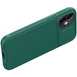 Чехол зеленого цвета от Nillkin CamShield Pro Case для iPhone 12 mini с защитной шторкой для задней камеры