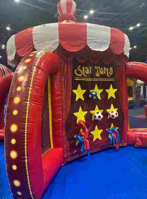 Надувной дартс «Цирковой дартс» на подкачке, диаметр 5 м, размер 5×5×5 м