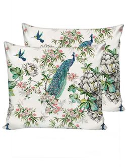 Постельное белье Сказка "Павлины" евро Наволочка 70х70 см 2 шт Простынь 240х215 см Пододеяльник 200х215 см, поплин
