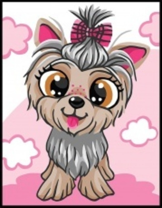 "Милый йорк"-3363 канва с рисунком