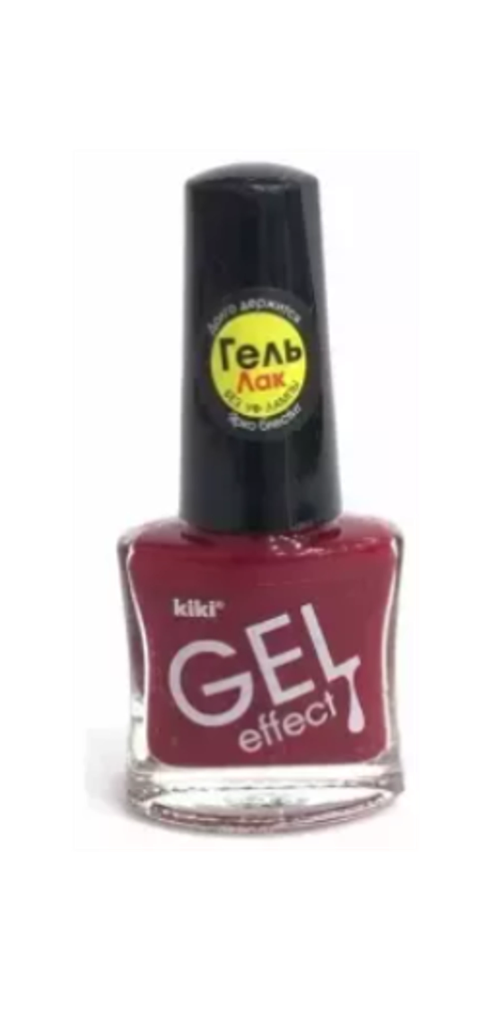 Kiki  лак д/ногтей "GEL EFFECT" №12 (тёмно-алый) 6мл