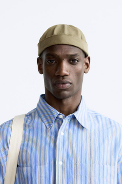 ZARA КЕПКА БЕЗ КОЗЫРЬКА, РЫЖЕВАТО-КОРИЧНЕВЫЙ