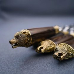 Подарочный набор шампуров "Волки"