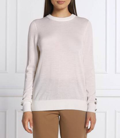 Хлопковый свитер merino button Michael Kors - белый(MU260EF4VR)