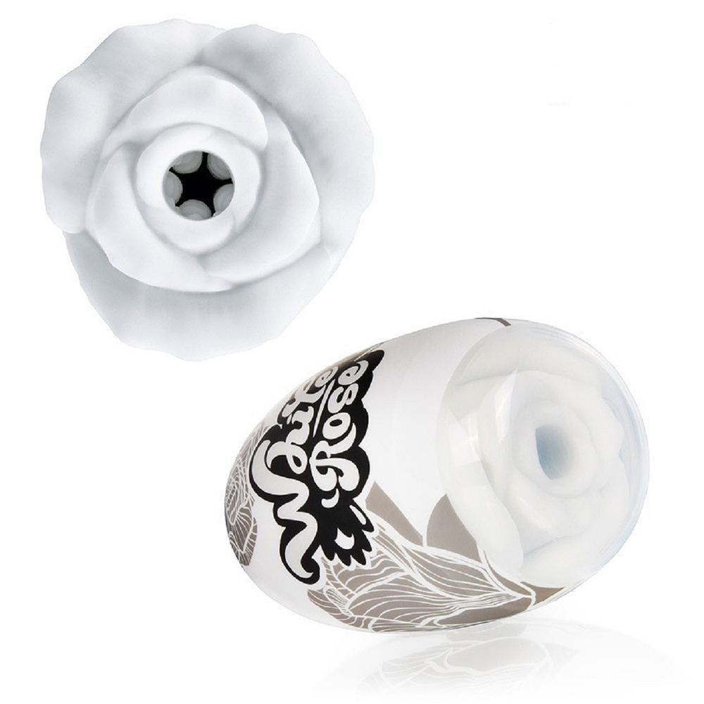 Мастурбатор White Rose белый 10 см