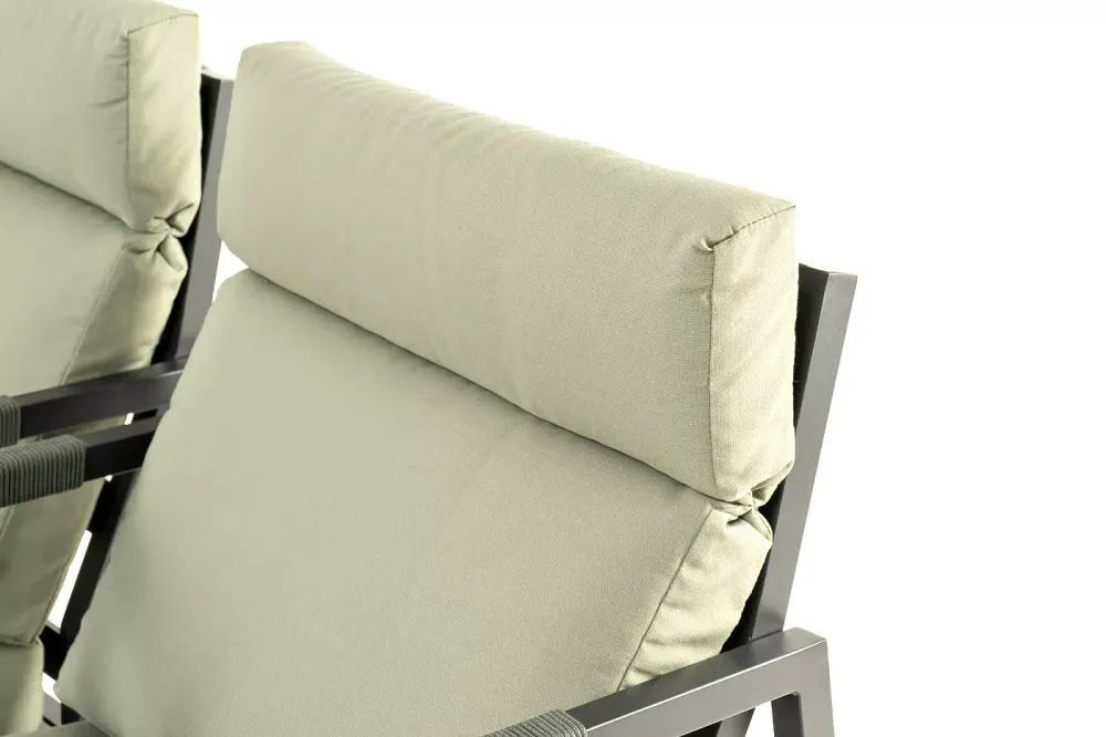 "Лилия" лаунж-зона 4-местная из алюминия, цвет серо-зеленый