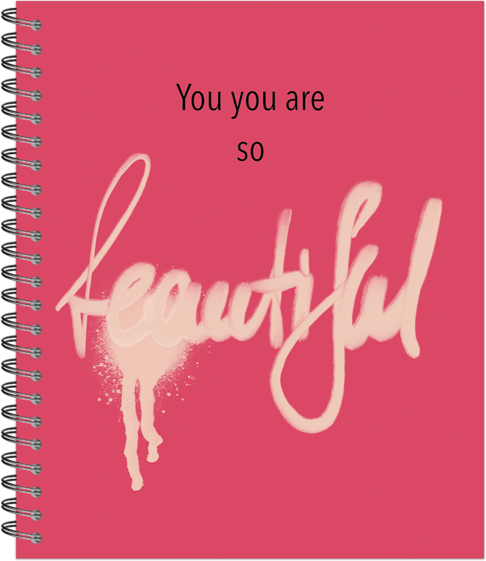 Тетрадь общая 96 листов на металлическом гребне "Barbie style lettering"