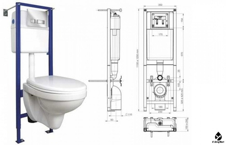 Комплект DELFI TPL инсталляция VECTOR кнопка MOVI пластик хром матовый