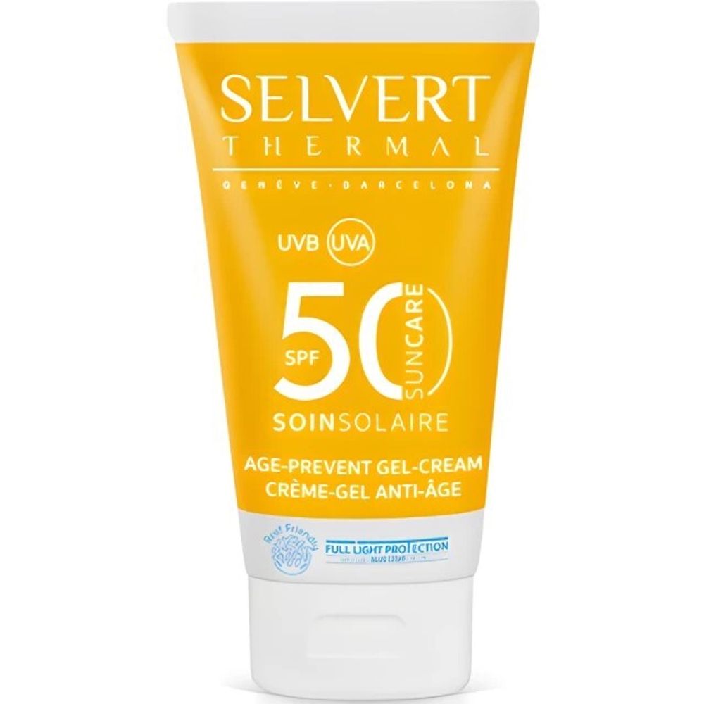 SELVERT THERMAL Солнцезащитный гель-крем для предотвращения старения SPF50 Age-Prevent Gel-Cream SPF50