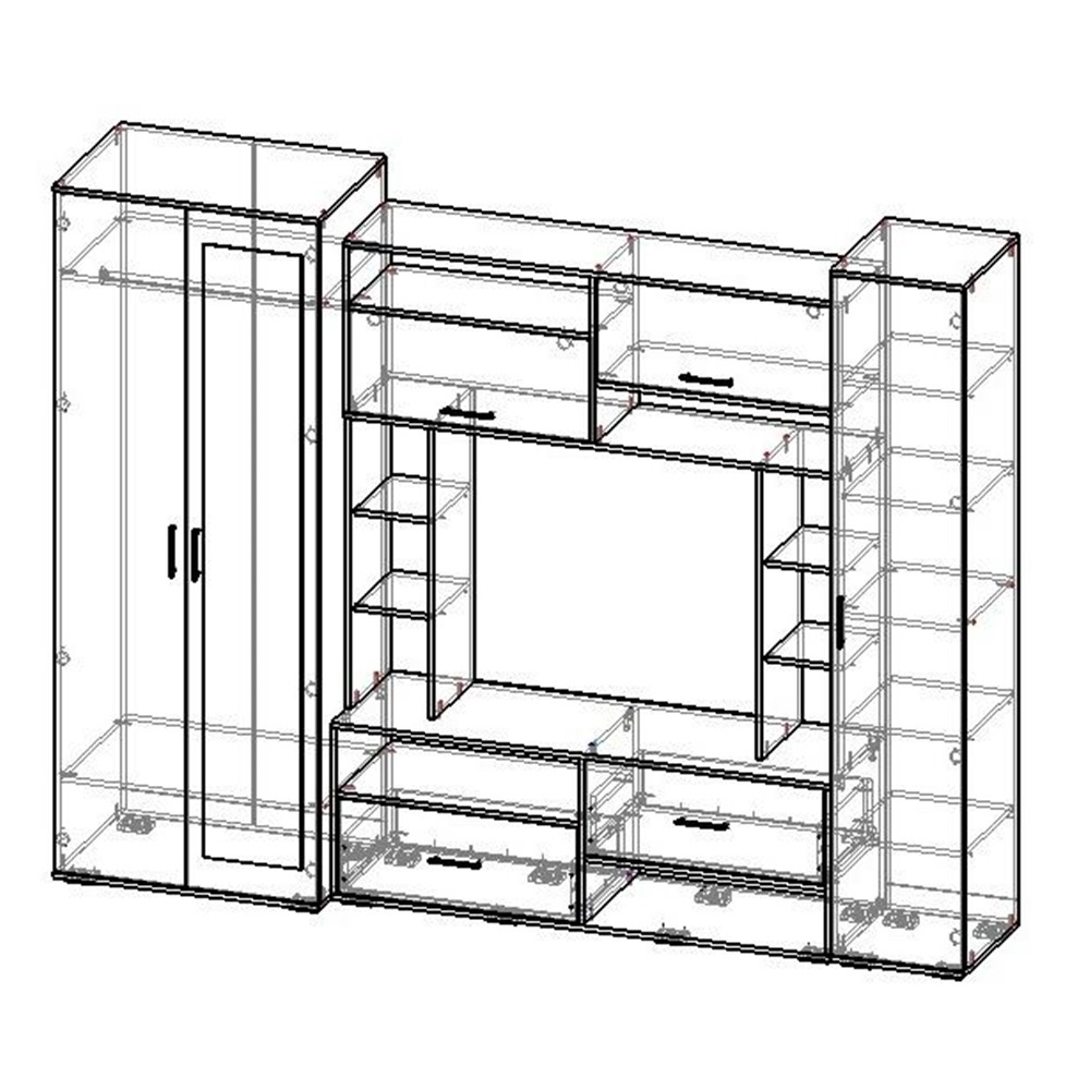 Стенка в гостиную Флора, венге