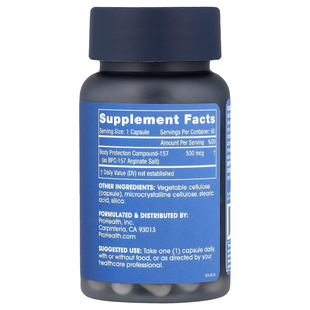 ProHealth Longevity, BPC-157, 500 мкг, 60 капсул