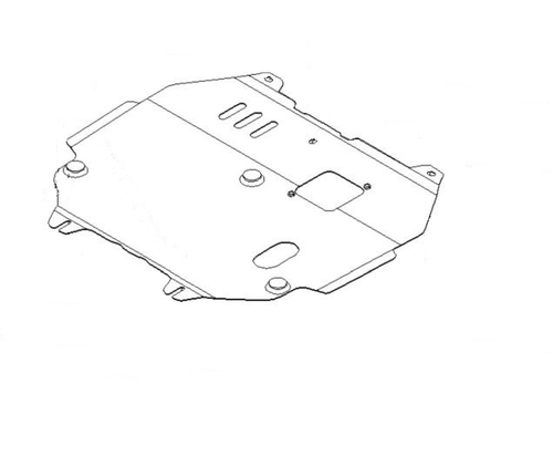 Защита ALFeco картера двигателя и кпп для Geely Vision/FC 2006-2014, V-все (сталь 2 мм) арт.ALF0802st