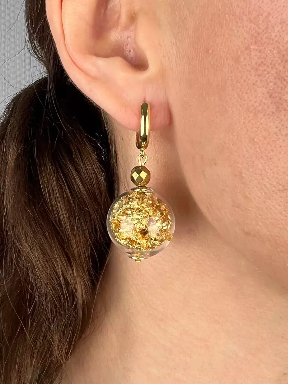 Серьги женские бижутерия из муранского стекла подвески