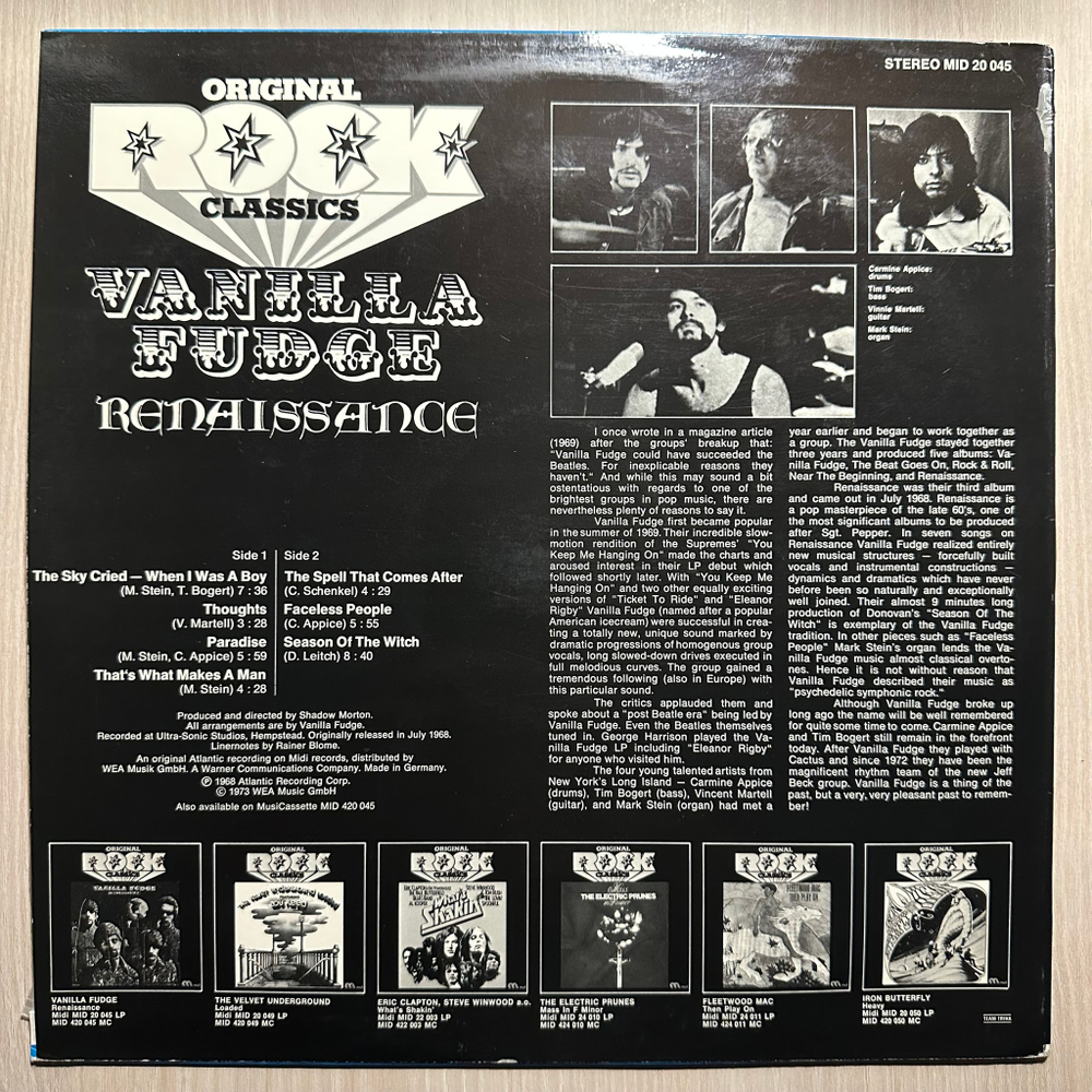Vanilla Fudge - Renaissance (Скандинавия 1973г.)