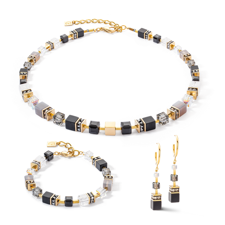 Серьги Coeur de Lion Black-Gold 3039/21-1316