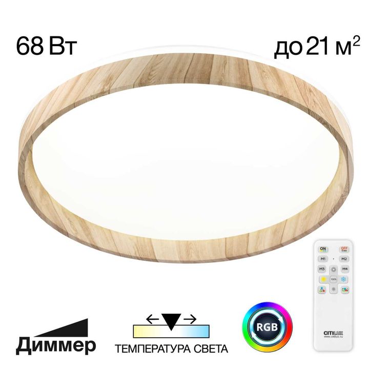Потолочный светодиодный светильник Citilux Enzo CL753452G