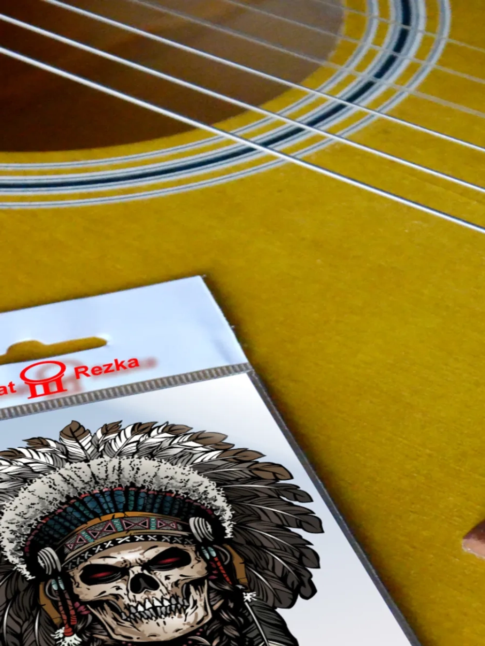 Стикер - Череп Индеец