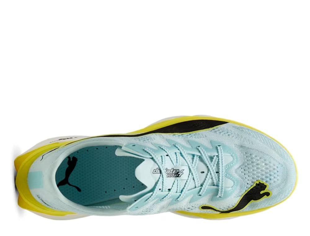 Кроссовки для бега мужские Puma Deviate Nitro Elite 4 M Голубо-желтые