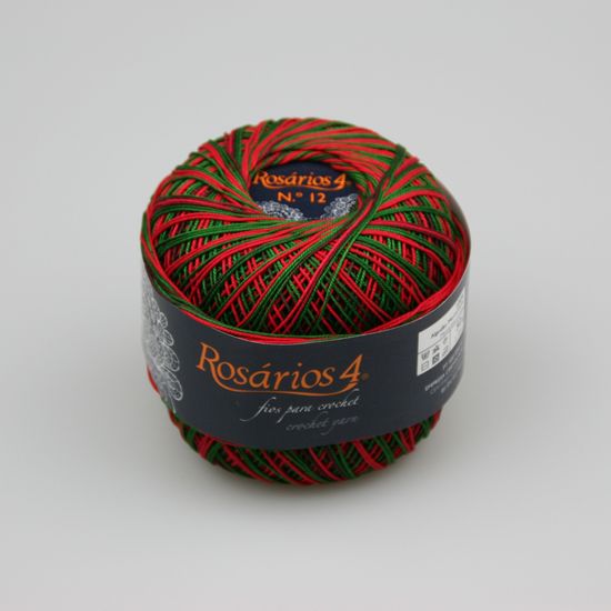Пряжа ROSARIOS 4 Хлопок мерсеризованный принт № 12 (100% мерсеризованный хлопок)