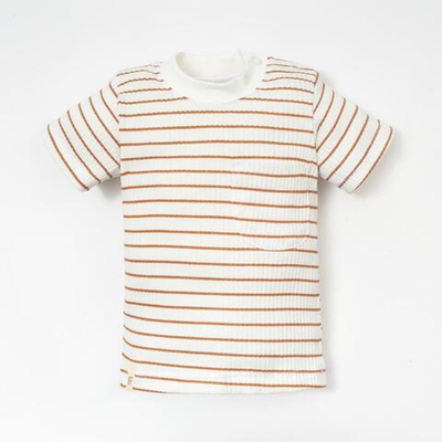 Футболка для мальчиков "Basic line" рост 62-68 см, полоска бежевая 9235932 (Крошка Я), 1 шт.