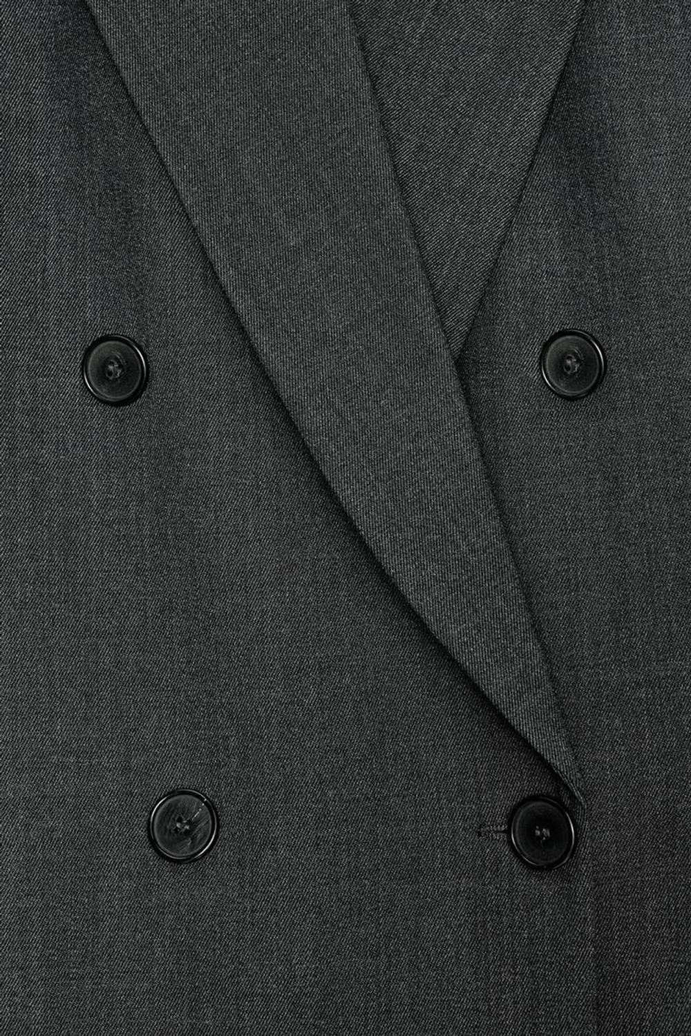 ZARA БЛЕЙЗЕР ОВЕРСАЙЗ ИЗ СМЕСОВОЙ ШЕРСТИ — ZW COLLECTION LIMITED EDITION, ТЕМНО-СЕРЫЙ