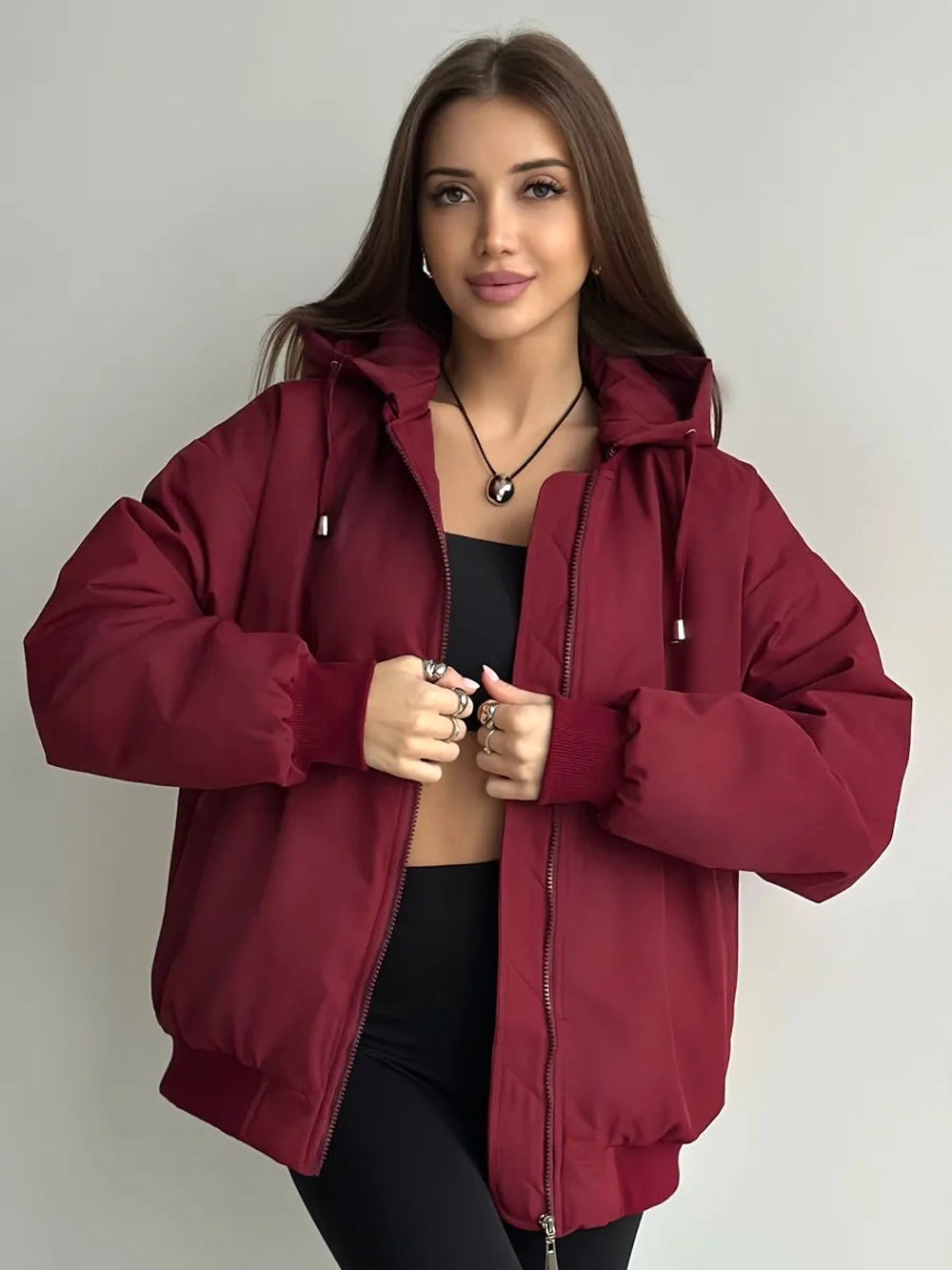 Куртка осенняя с капюшоном