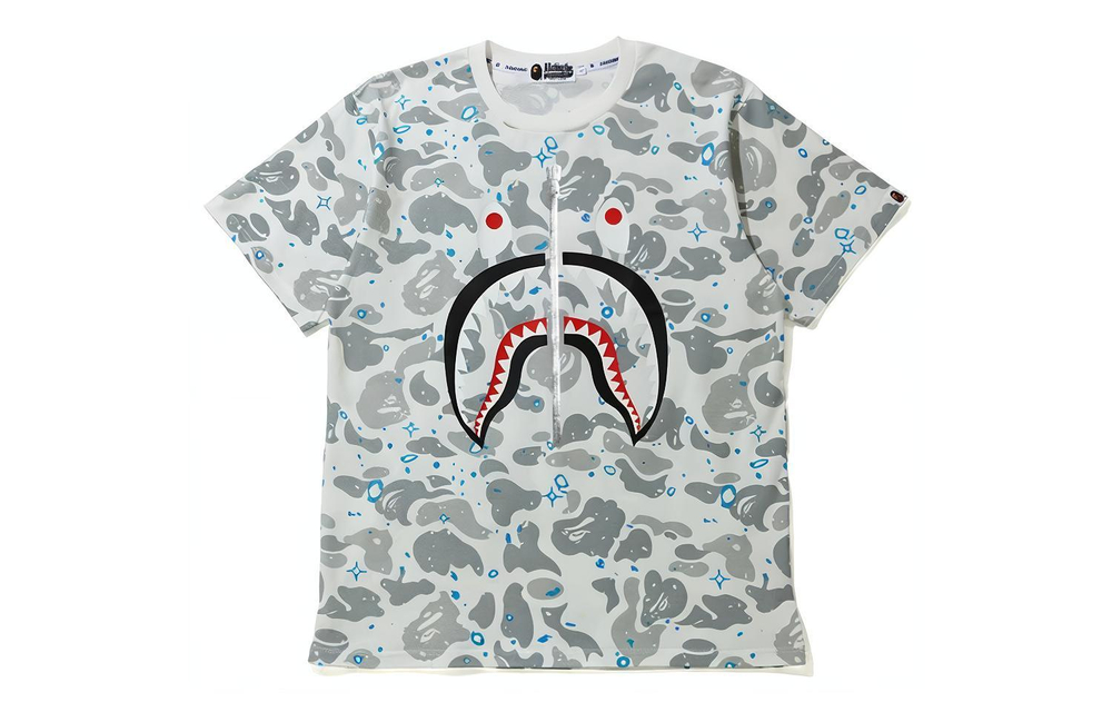 A Bathing Ape Space Camo Shark Tee