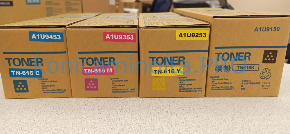 Тонер TN-616Y совместимый для Konica Minolta желтый A1U9253