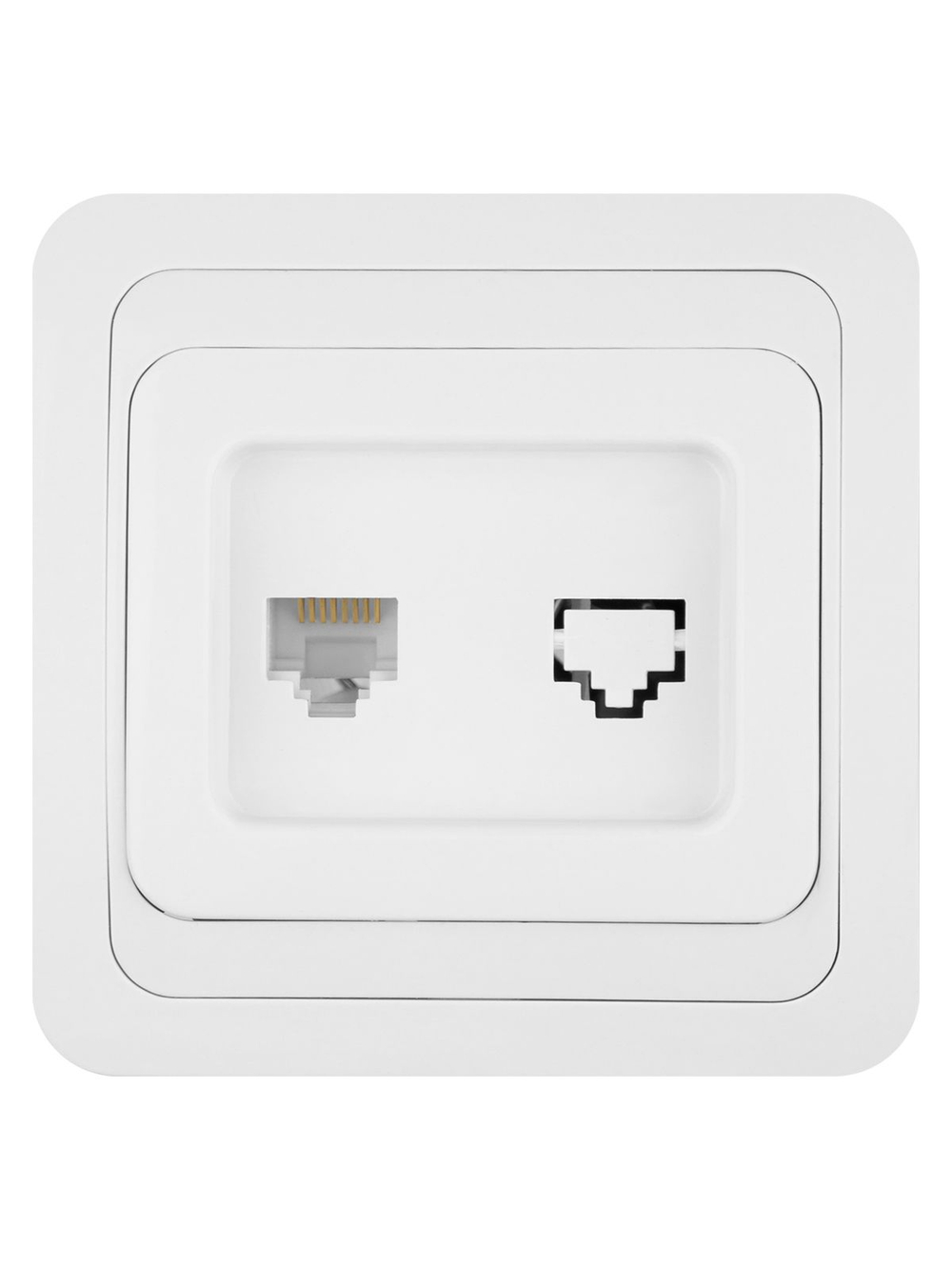 Розетка компьютерная RJ-45 белая "Валдай" TDM