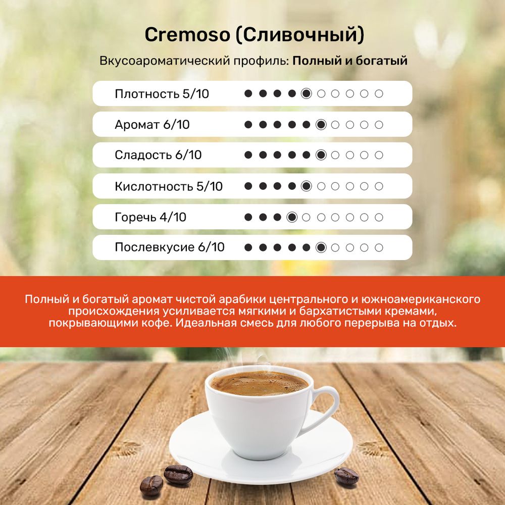 Кофе в капсулах Caffitaly Cremoso 10 упаковок (100 капсул)