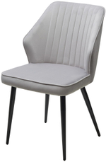 Стул М-City DISAUR Сиэтл -В (Seattle-V) Светло-серый Bm-4, Велюр, Черный каркас