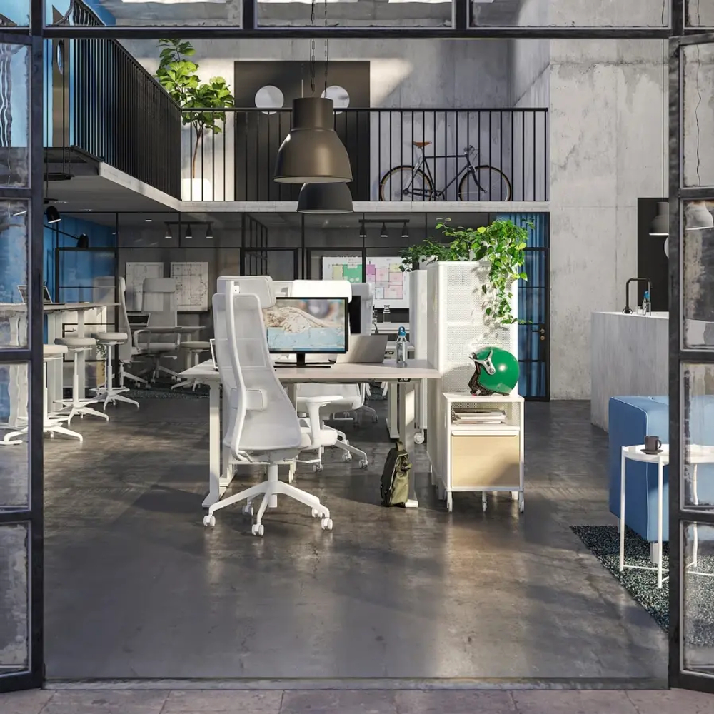 Офисный стул - IKEA JÄRVFJÄLLET/JARVFJALLET,  68x68x140см, белый, ЯРВФЬЯЛЛЕТ ИКЕА