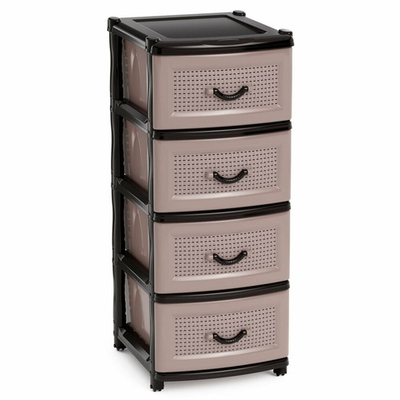 Комод 4-х секционный коричневый 480*390*980мм