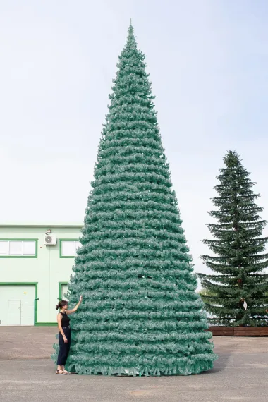 Уличная елка Испанская изумрудная 21 м., каркасная, ПВХ, Green Trees (GT21ISPVCBL)