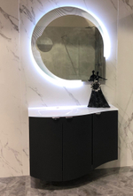 Мебель для ванной комнаты CEZARES RIALTO 104 см левосторонняя Nero grafite 55171 + 55174