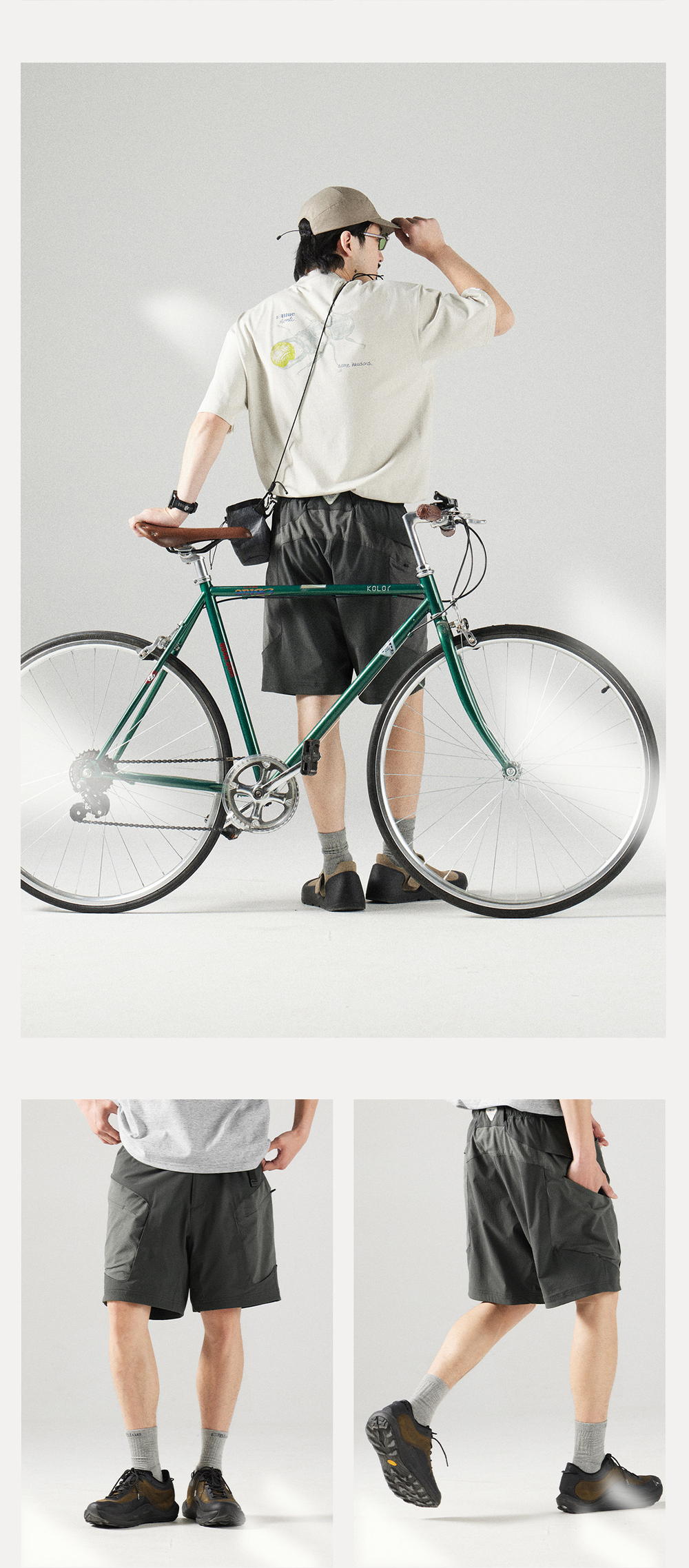 Шорты Nothomme BLUE cargo pocket shorts outdoor color-block shorts