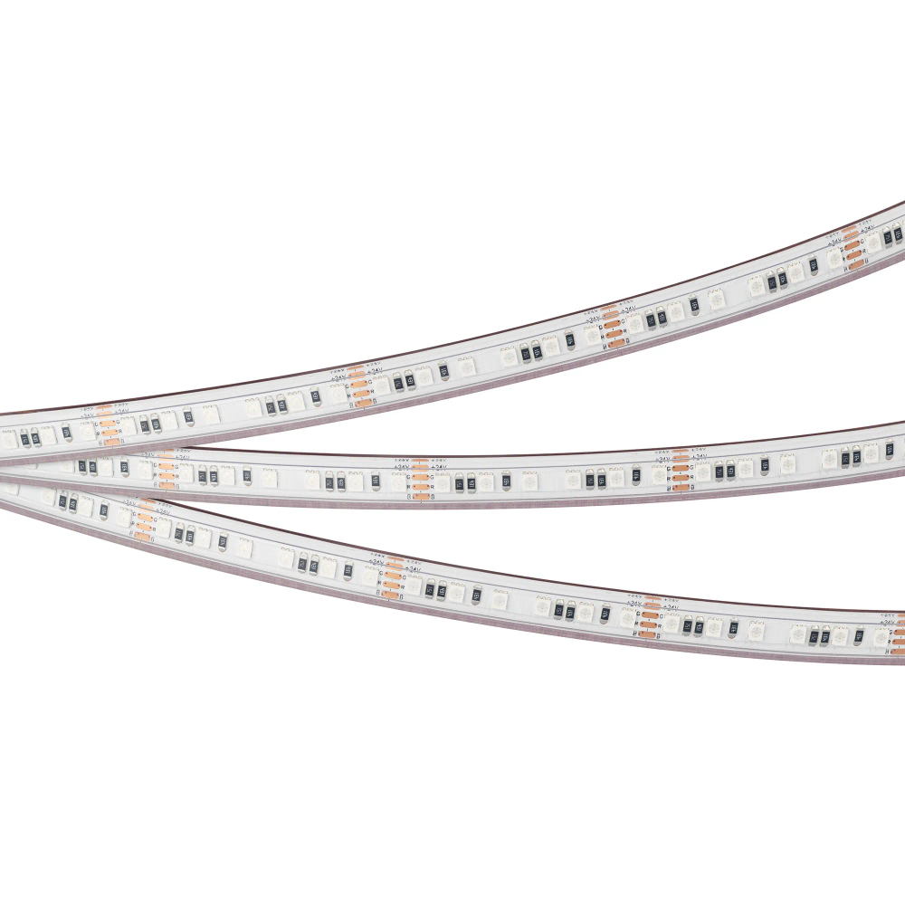 Светодиодная лента герметичная RTW-PS-A120-10mm 24V RGB (12 W/m, IP67, 2835, 5m) (Arlight, 5 лет) 042907