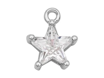 Подвеска Звезда-mini с прозрачным кристаллом, 11мм