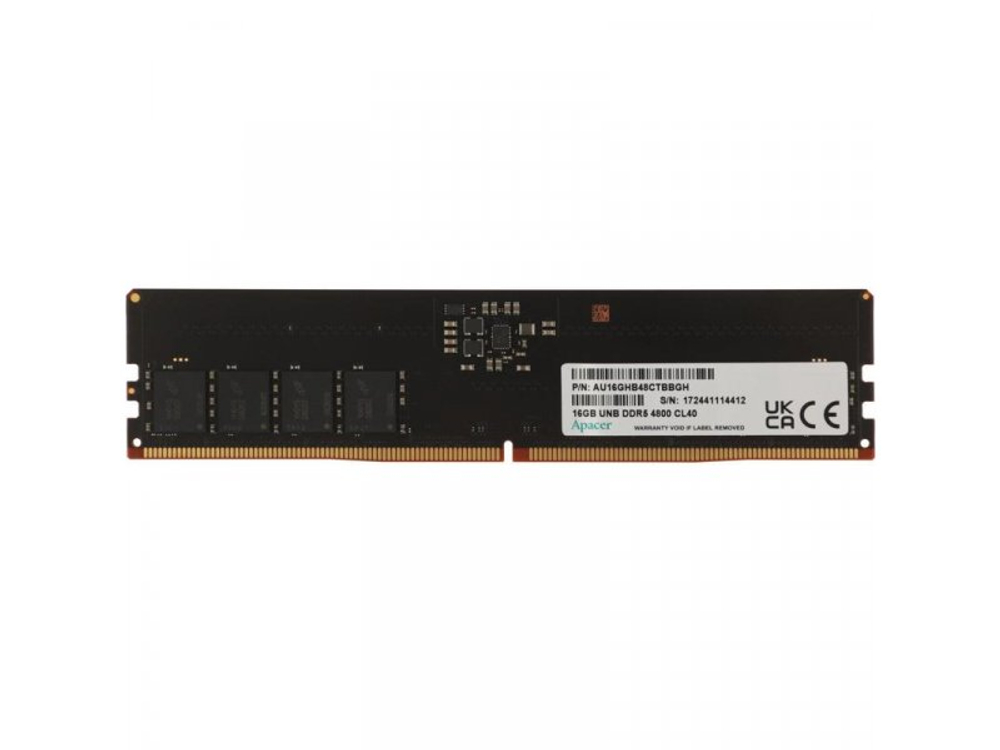 Оперативная память Apacer FL.16G2A.PTH, DDR5 1х 16ГБ 4800 МГц, DIMM, RTL