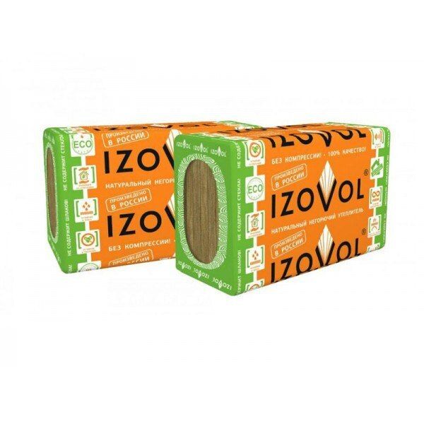 Утеплитель IZOVOL В-90 1200x600x40 каменная вата